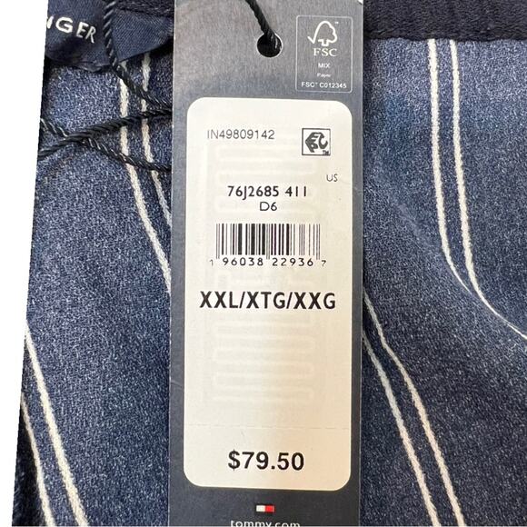 Tommy Hilfiger navy stripe wide leg pant sz XXL - Picture 6 of 11